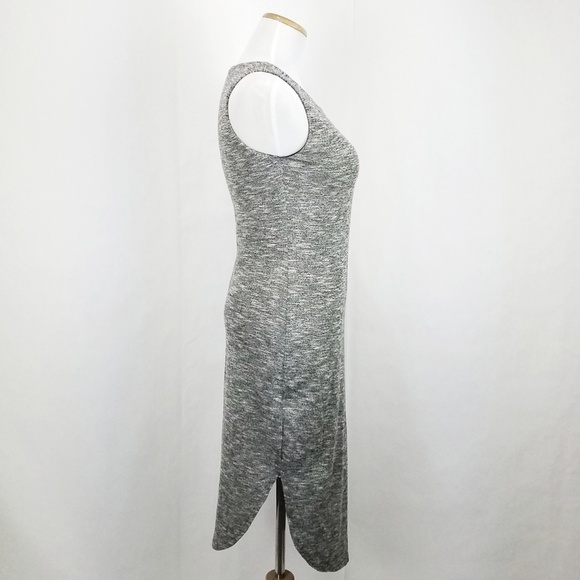 Bar III Dress Womens Medium Heathered Gray Knit Midi Sleeveless - Picture 2 of 3